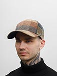 Бейсболка LIERYS арт. 7720309 BASEBALL CAP HERRINGBONE CHECK (коричневый)